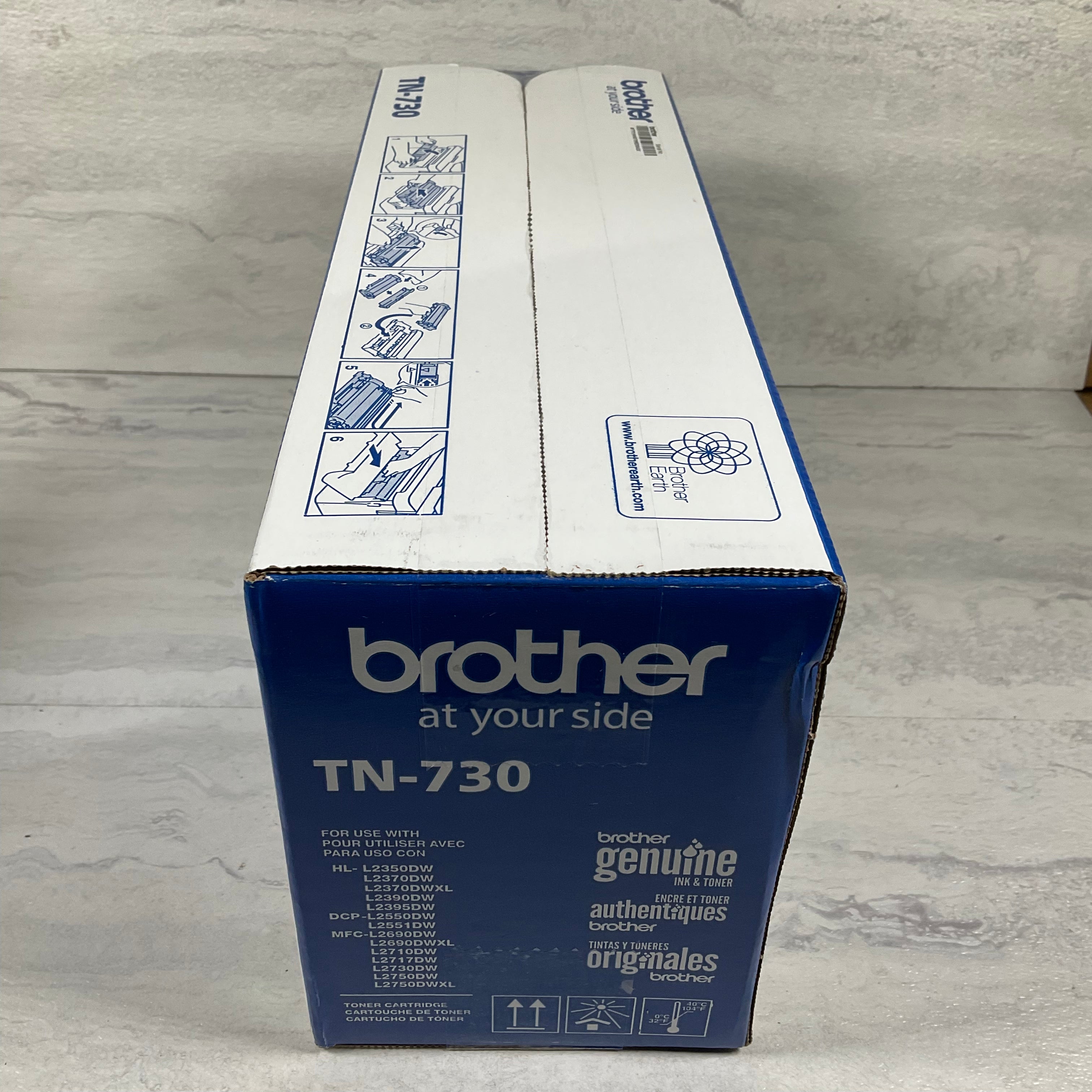 Brother Genuine Standard Yield Toner Cartridge, TN730, Replacement Black Toner (7333417386222)
